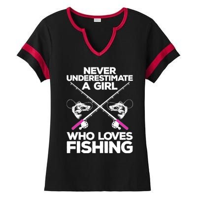 Cool Fishing For Wo Girl Fisherman Fish Lure Saltwater Ladies Halftime Notch Neck Tee