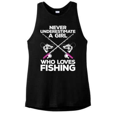 Cool Fishing For Wo Girl Fisherman Fish Lure Saltwater Ladies PosiCharge Tri-Blend Wicking Tank