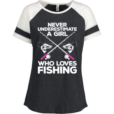 Cool Fishing For Wo Girl Fisherman Fish Lure Saltwater Enza Ladies Jersey Colorblock Tee