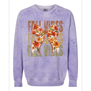 Coquette Floral Fall Vibes Autumn Colorblast Crewneck Sweatshirt