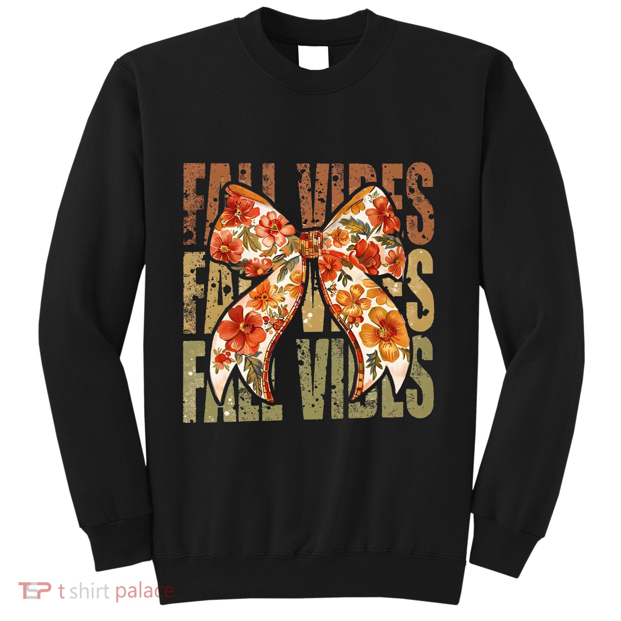Coquette Floral Fall Vibes Autumn Sweatshirt