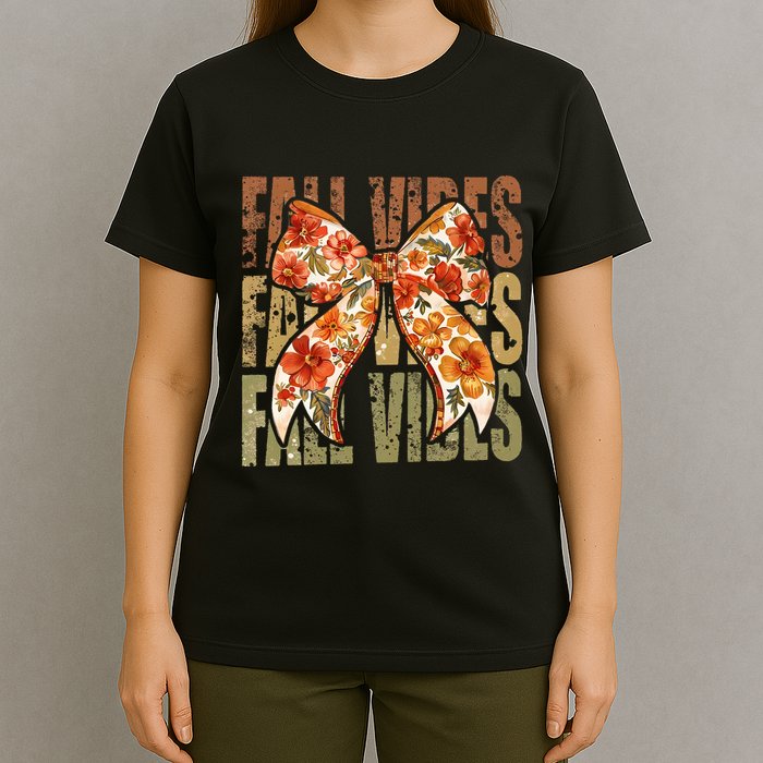 Coquette Floral Fall Vibes Autumn T-Shirt