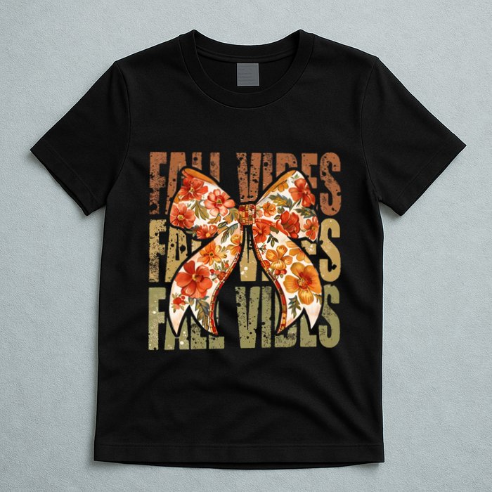 Coquette Floral Fall Vibes Autumn T-Shirt