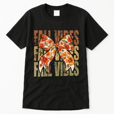 Coquette Floral Fall Vibes Autumn Tall T-Shirt