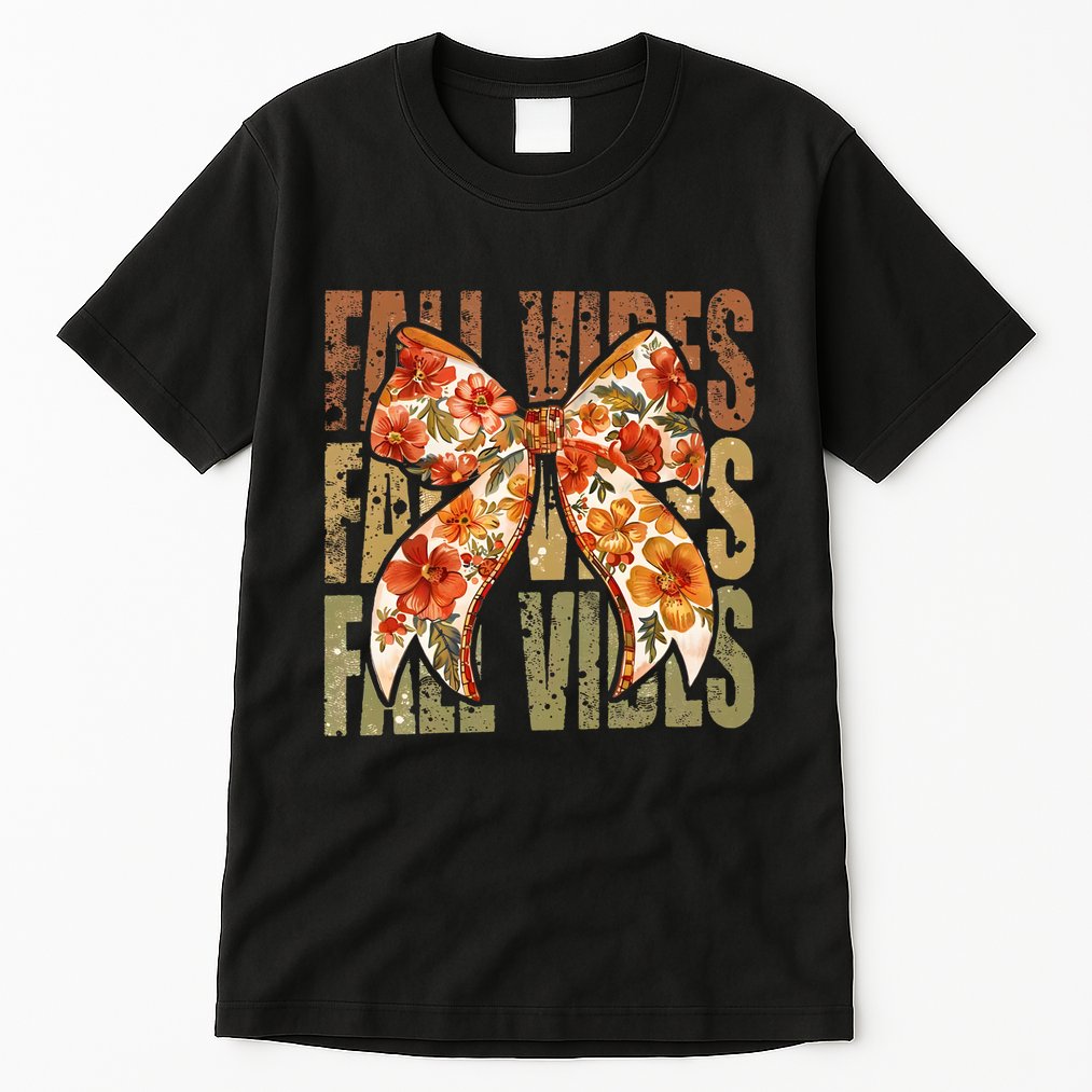 Coquette Floral Fall Vibes Autumn Tall T-Shirt