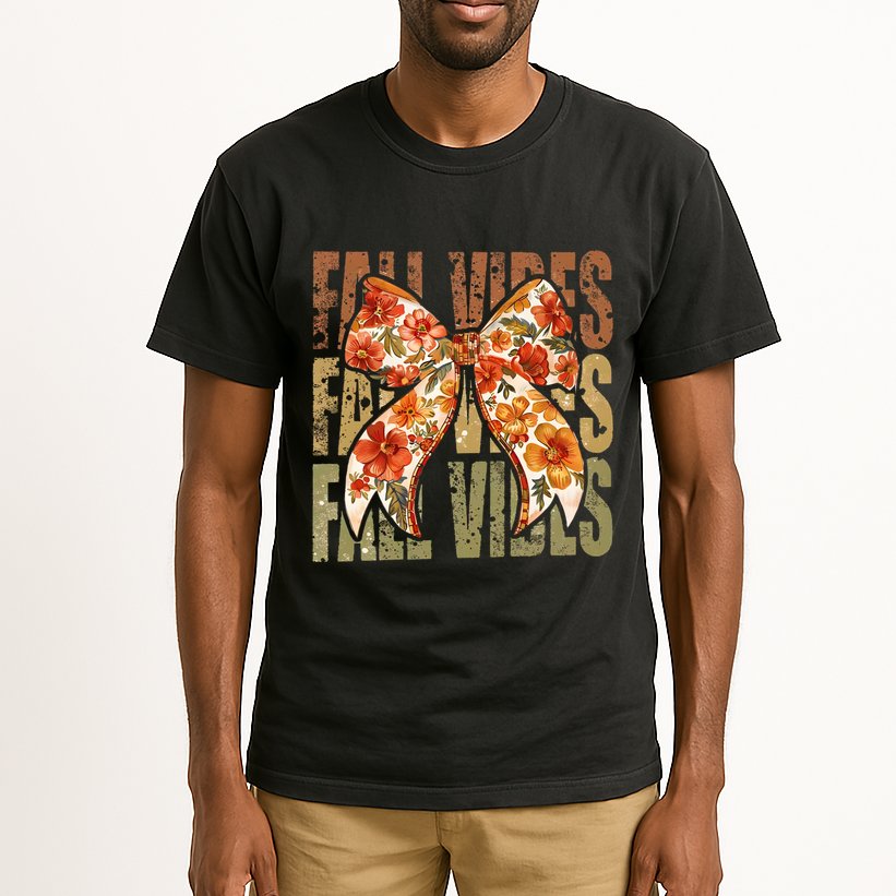 Coquette Floral Fall Vibes Autumn Tall T-Shirt