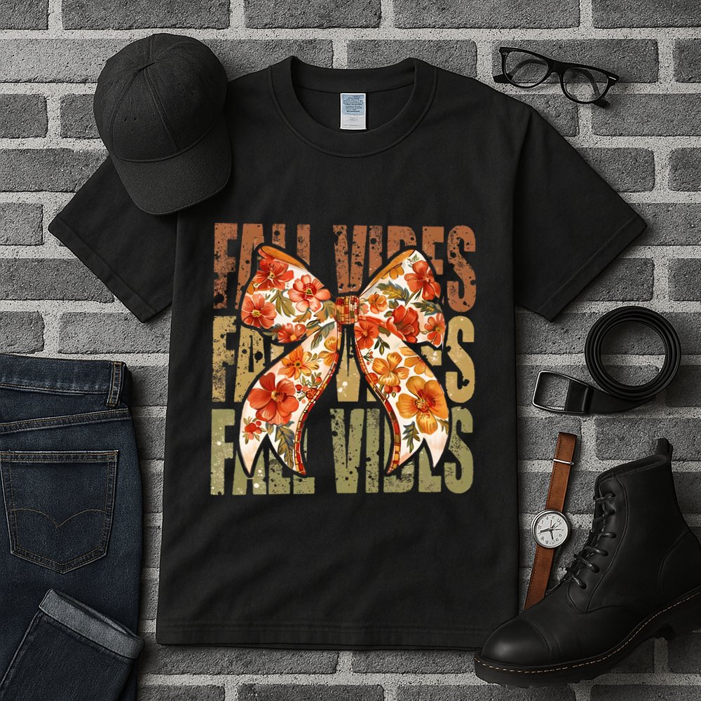 Coquette Floral Fall Vibes Autumn Tall T-Shirt