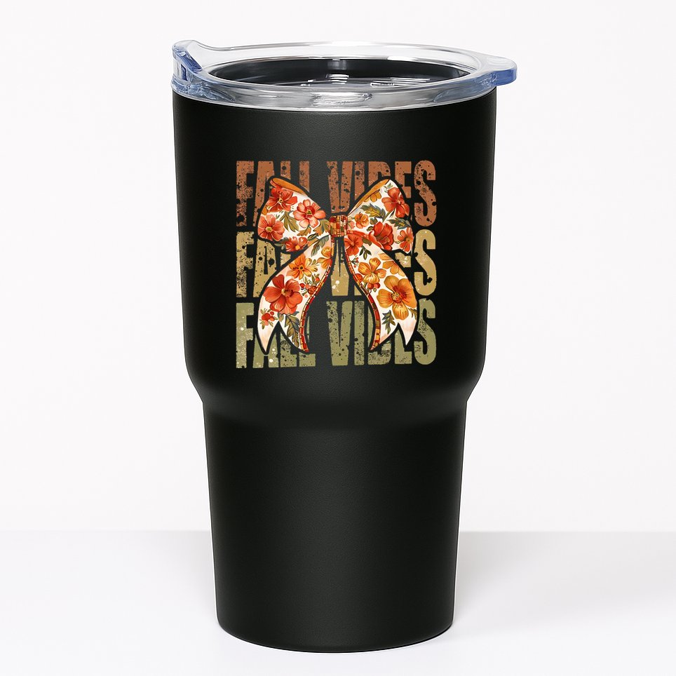 Coquette Floral Fall Vibes Autumn Tumbler
