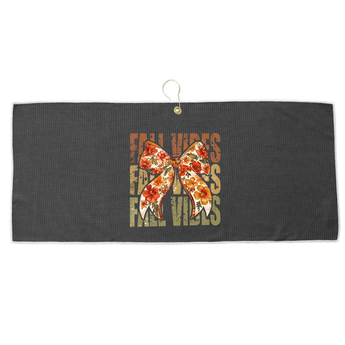 Coquette Floral Fall Vibes Autumn Large Microfiber Waffle Golf Towel