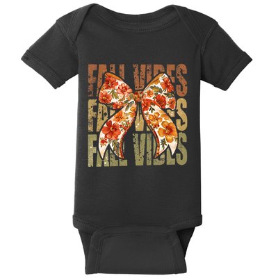 Coquette Floral Fall Vibes Autumn Baby Bodysuit