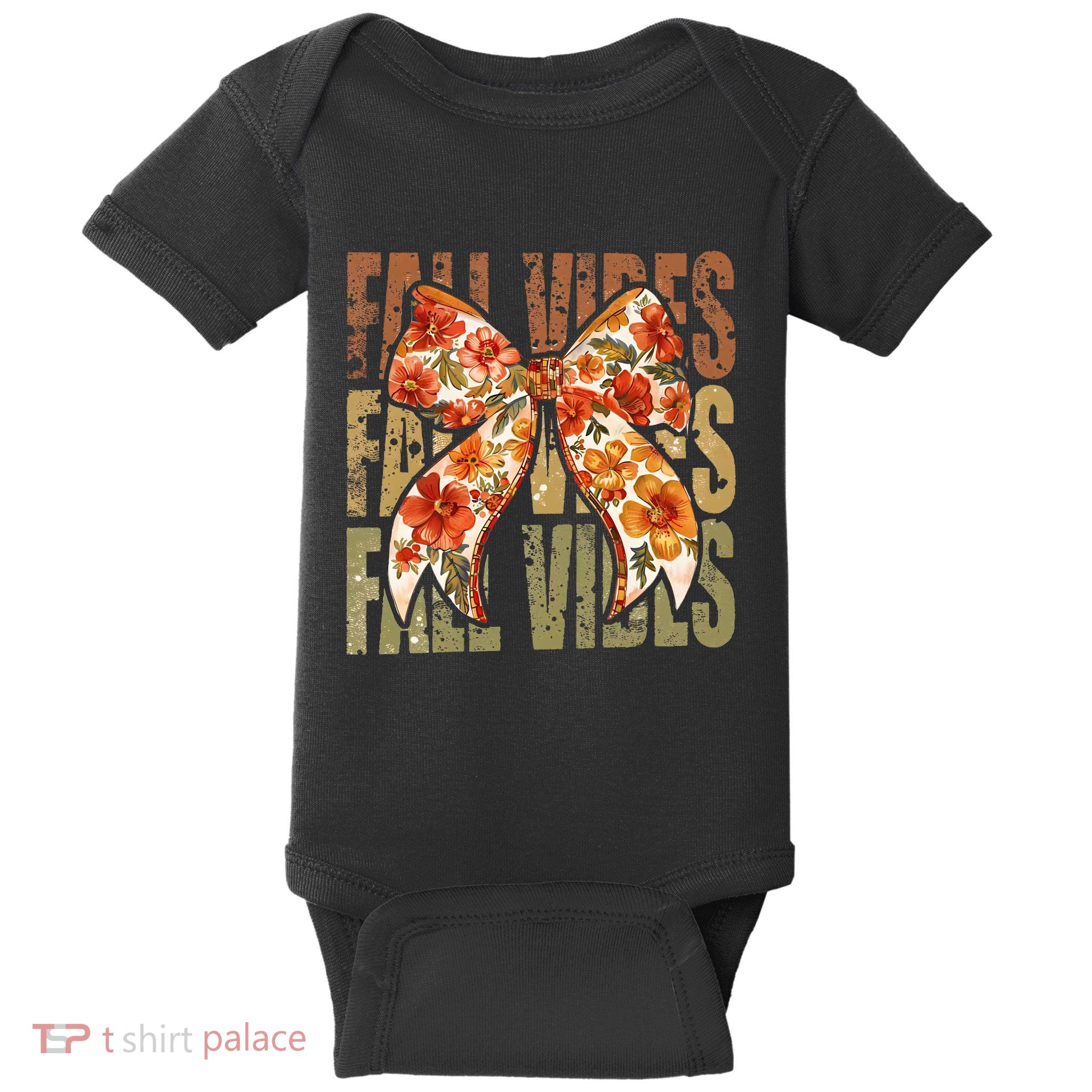 Coquette Floral Fall Vibes Autumn Baby Bodysuit
