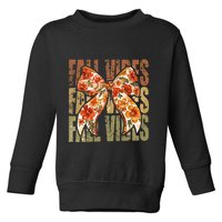 Coquette Floral Fall Vibes Autumn Toddler Sweatshirt