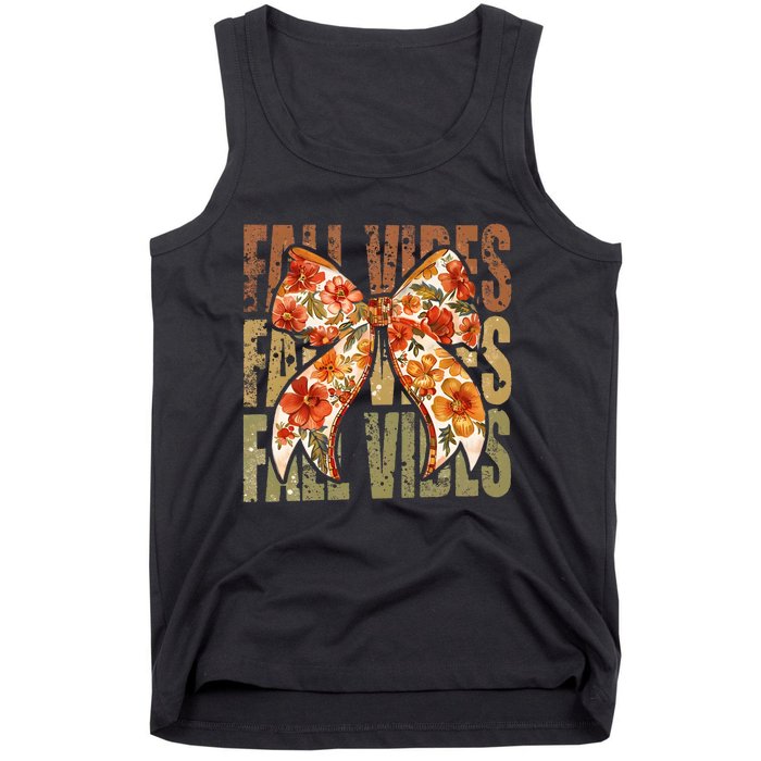 Coquette Floral Fall Vibes Autumn Tank Top