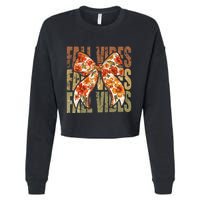 Coquette Floral Fall Vibes Autumn Cropped Pullover Crew
