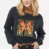 Coquette Floral Fall Vibes Autumn Cropped Pullover Crew