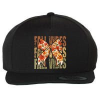 Coquette Floral Fall Vibes Autumn Wool Snapback Cap