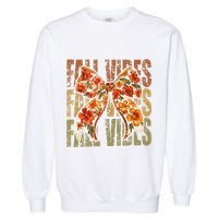 Coquette Floral Fall Vibes Autumn Garment-Dyed Sweatshirt