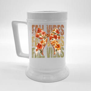 Coquette Floral Fall Vibes Autumn Beer Stein