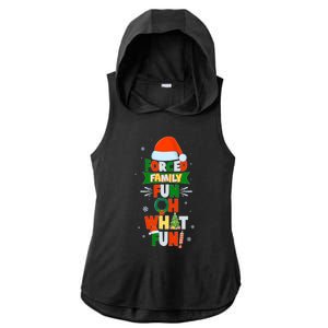 Christmas Forced Family Fun Oh What Fun Ladies PosiCharge Tri-Blend Wicking Draft Hoodie Tank