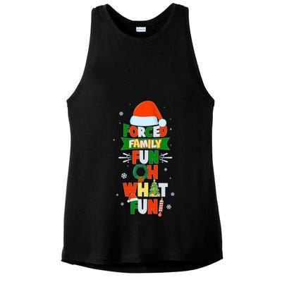 Christmas Forced Family Fun Oh What Fun Ladies PosiCharge Tri-Blend Wicking Tank