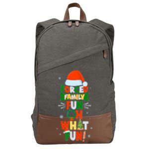 Christmas Forced Family Fun Oh What Fun Cotton Canvas Backpack