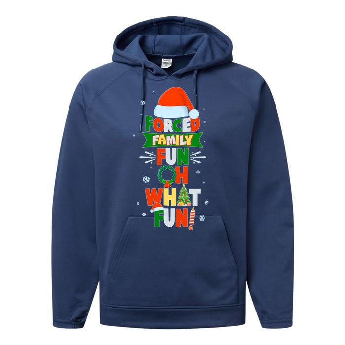 Christmas Forced Family Fun Oh What Fun Performance Fleece Hoodie