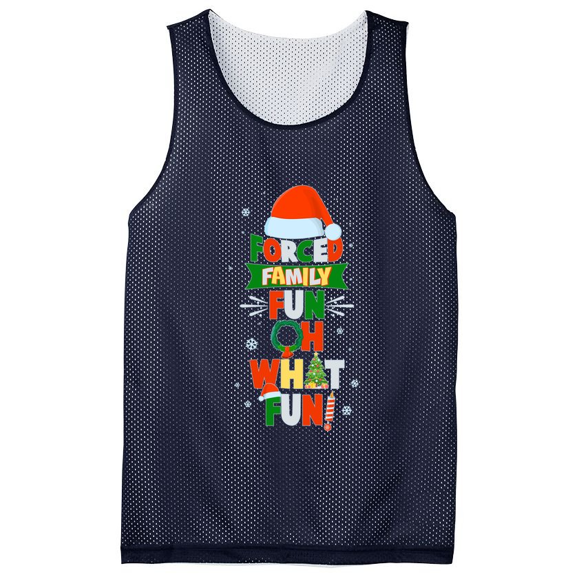 Christmas Forced Family Fun Oh What Fun Mesh Reversible Basketball Jersey Tank