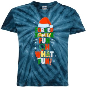 Christmas Forced Family Fun Oh What Fun Kids Tie-Dye T-Shirt