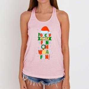 Christmas Forced Family Fun Oh What Fun Women's Knotted Racerback Tank