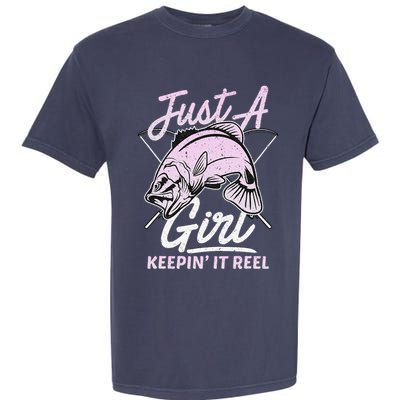 Cute Fishing Funny Keeping It Reel Women Girl Purple Pink Garment-Dyed Heavyweight T-Shirt