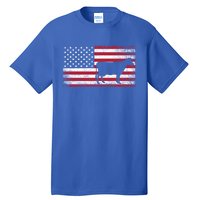 Cow Farm Farmer 4th Of July American Flag Patriotic Usa Meaningful Gift Tall T-Shirt