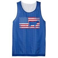 Cow Farm Farmer 4th Of July American Flag Patriotic Usa Meaningful Gift Mesh Reversible Basketball Jersey Tank