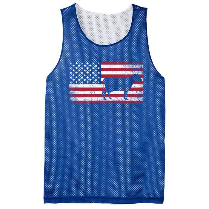 Cow Farm Farmer 4th Of July American Flag Patriotic Usa Meaningful Gift Mesh Reversible Basketball Jersey Tank