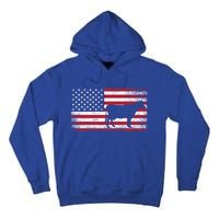 Cow Farm Farmer 4th Of July American Flag Patriotic Usa Meaningful Gift Tall Hoodie