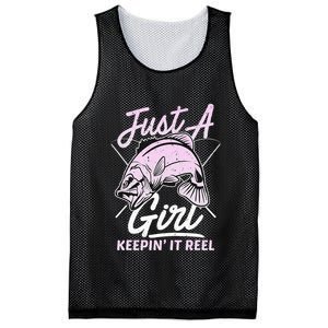 cute fishing funny keeping it reel wo purple pink Mesh Reversible Basketball Jersey Tank