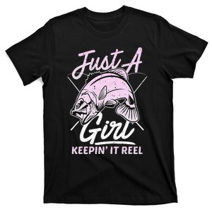 Cute Fishing Funny Keeping It Reel Purple Pink T-Shirt