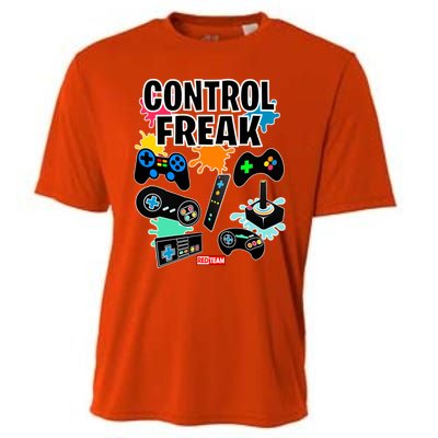 Control Freak Funny Gift Video Game Gamer Fun Gift Cooling Performance Crew T-Shirt