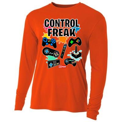 Control Freak Funny Gift Video Game Gamer Fun Gift Cooling Performance Long Sleeve Crew