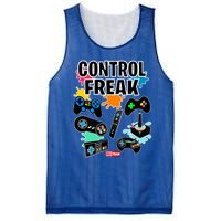 Control Freak Funny Gift Video Game Gamer Fun Gift Mesh Reversible Basketball Jersey Tank