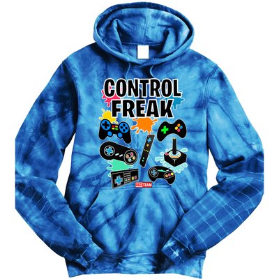 Control Freak Funny Gift Video Game Gamer Fun Gift Tie Dye Hoodie