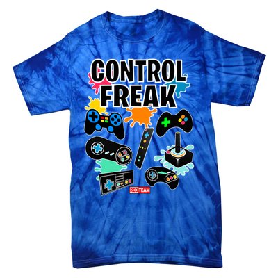 Control Freak Funny Gift Video Game Gamer Fun Gift Tie-Dye T-Shirt