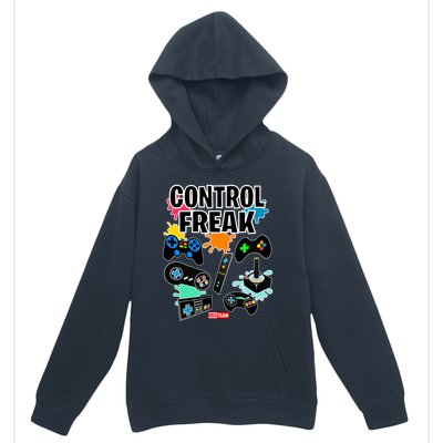 Control Freak Funny Gift Video Game Gamer Fun Gift Urban Pullover Hoodie