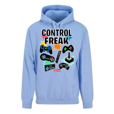 Control Freak Funny Gift Video Game Gamer Fun Gift Unisex Surf Hoodie