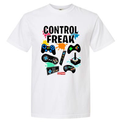 Control Freak Funny Gift Video Game Gamer Fun Gift Garment-Dyed Heavyweight T-Shirt