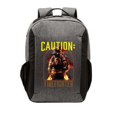 Caution Firefighter Fire Rescue Fire Firefighting Gift Vector Backpack