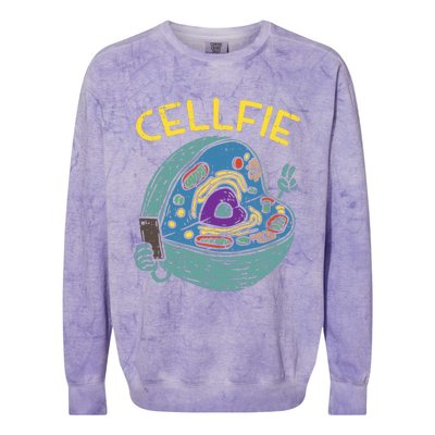 Cell Fie Funny Science Biology Teacher Colorblast Crewneck Sweatshirt