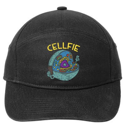 Cell Fie Funny Science Biology Teacher 7-Panel Snapback Hat