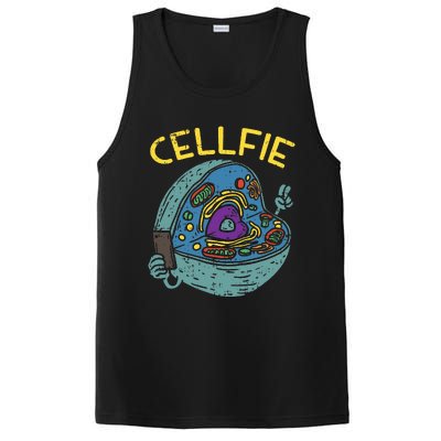 Cell Fie Funny Science Biology Teacher PosiCharge Competitor Tank