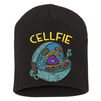 Cell Fie Funny Science Biology Teacher Short Acrylic Beanie