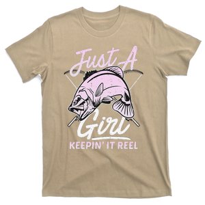 Cute Fishing Funny Keeping It Reel Womens Purple Pink T-Shirt